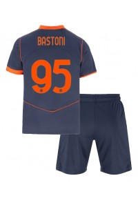 Fotbalové Dres Inter Milan Alessandro Bastoni #95 Dětské Třetí Oblečení 2025-26 Krátký Rukáv (+ trenýrky)